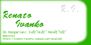 renato ivanko business card